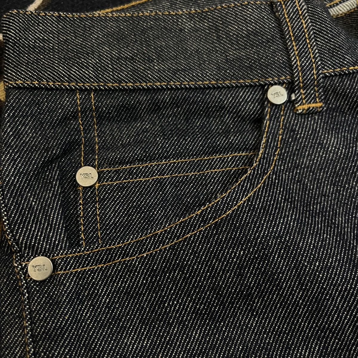 Saint Laurent Paris Vintage Saint Lauren Raw Denim Jeans Slim Straight Cut Size US 29 - 8 Thumbnail