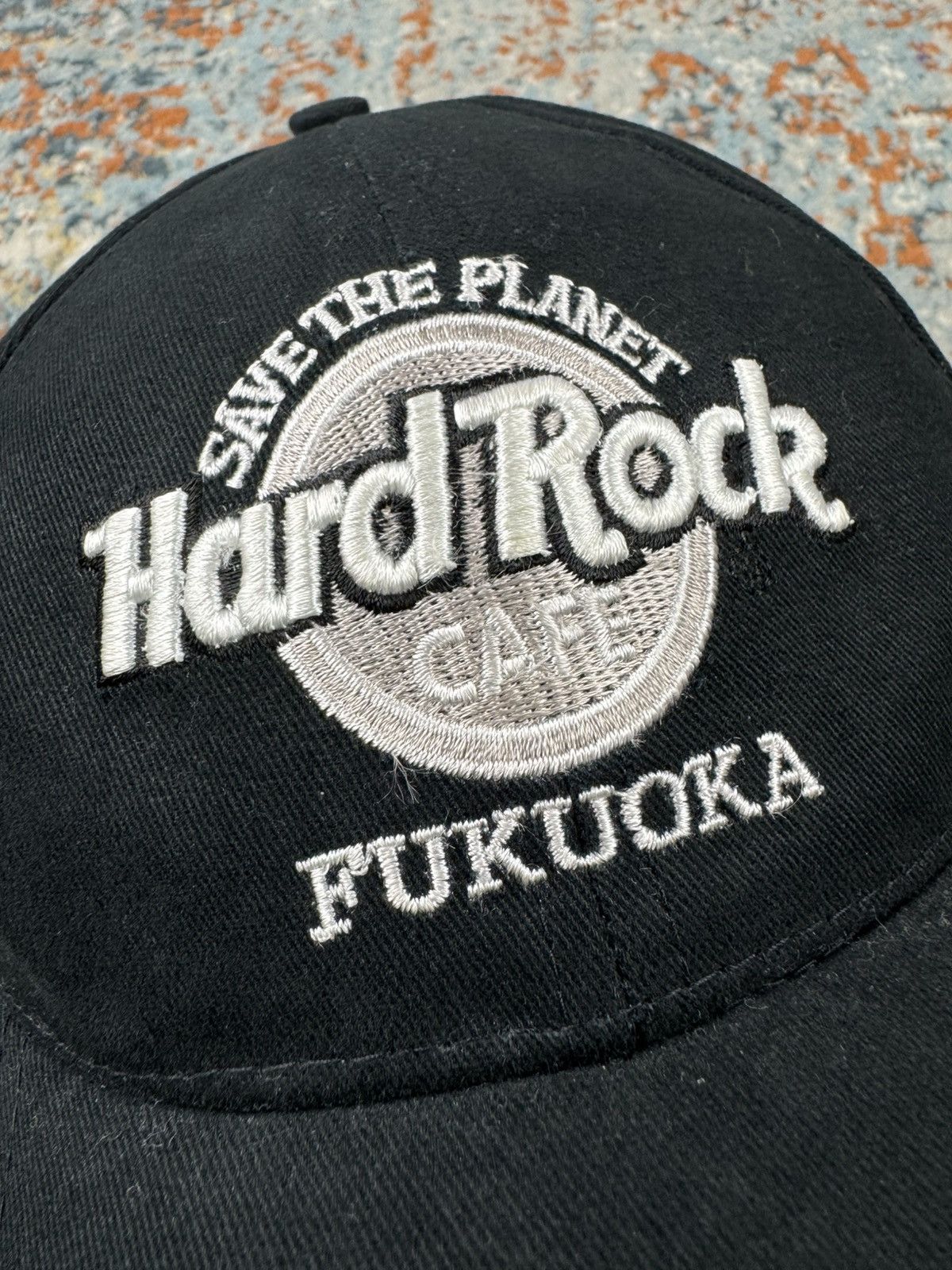 Hard Rock Cafe × Vintage Rare Vintage 90s Hard Rock Cafe Fukoka Japan embroidered hat Size ONE SIZE - 6 Thumbnail
