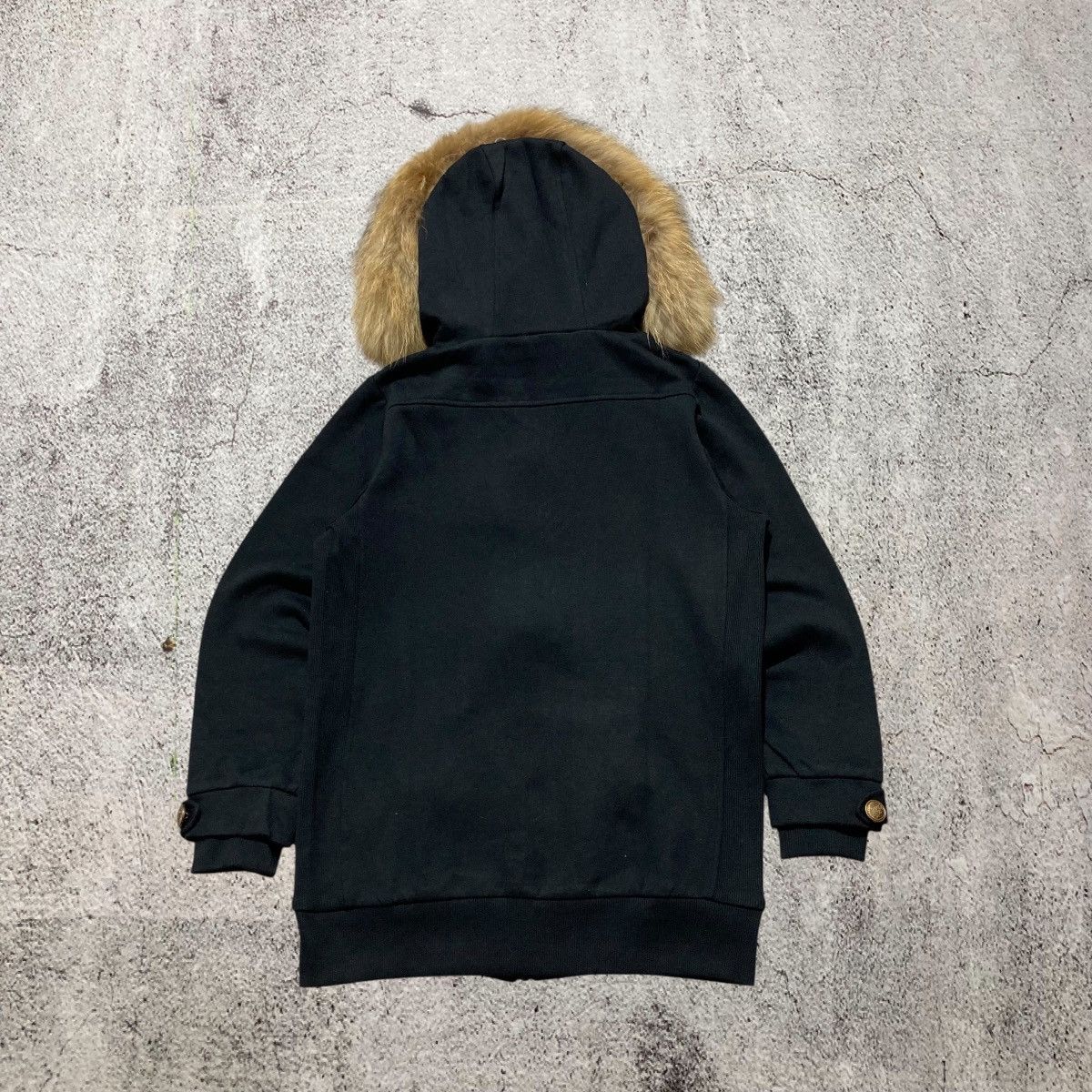 Japanese Brand 2000s Lorenzo Fur Ziphoodie Black Lgb Punk Gothic Style Size US M / EU 48-50 / 2 - 12 Thumbnail