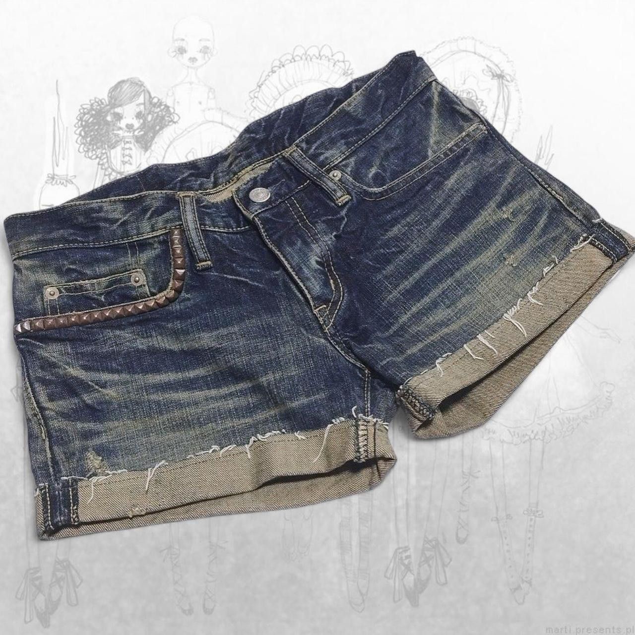 Hysteric Glamour Hysteric Glamour studded denim shorts Size 25" / US 0 / IT 36 - 1 Thumbnail