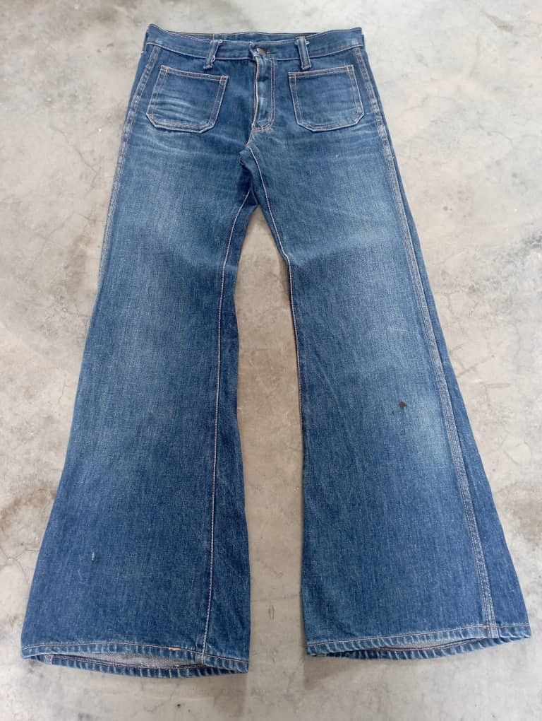 Tornado Mart Super Flare Jeans Vintage 70's Talon Zipper Cactus Jeans Size US 28 / EU 44 - 1 Thumbnail