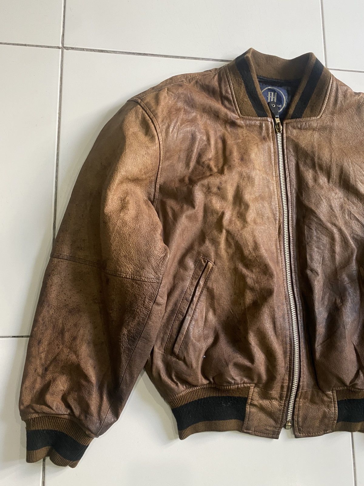 ABAHOUSE Vintage Abahouse international CompanyLeather Bomber jackets Size US L / EU 52-54 / 3 - 3 Thumbnail