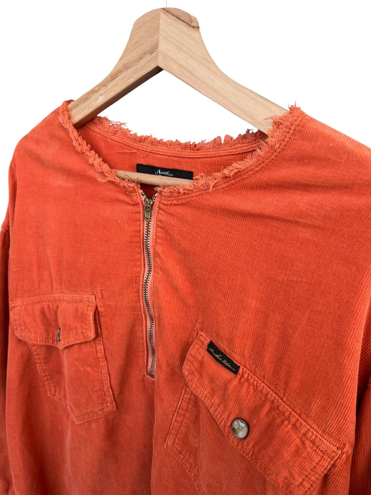 Another Influence A.E Orange Corduroy Frayed Pullover Kapital Style Shirt Size US M / EU 48-50 / 2 - 7 Thumbnail