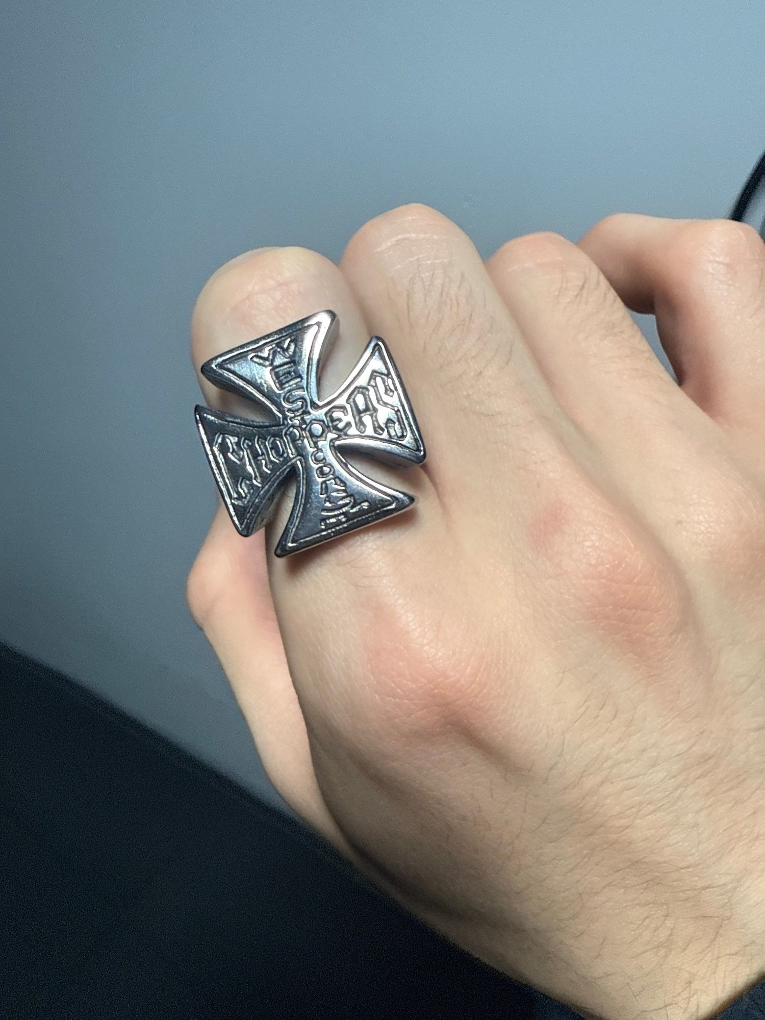 Vintage Cross 316L Stainless Steel Biker Ring Size ONE SIZE - 2 Thumbnail