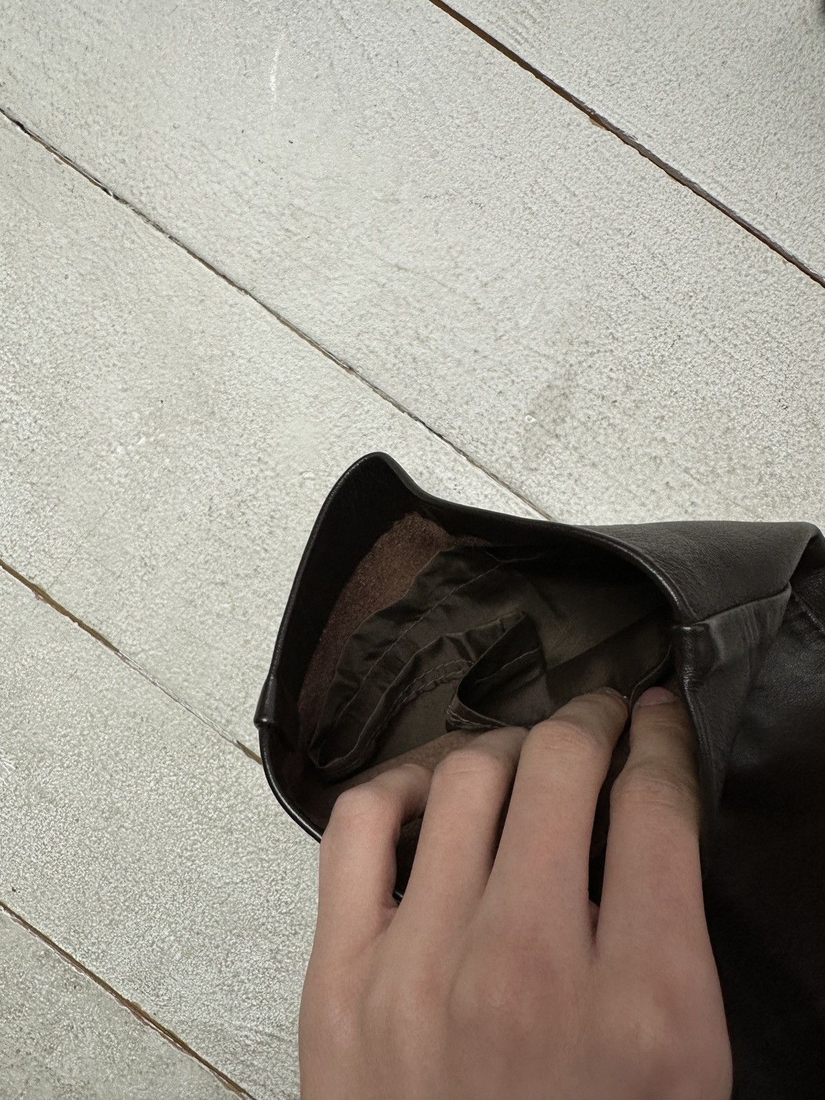 Leather 🚨Vintage leather pants motorcycles BROWN LUXURY Y2K Size 32" / US 10 / IT 46 - 5 Thumbnail