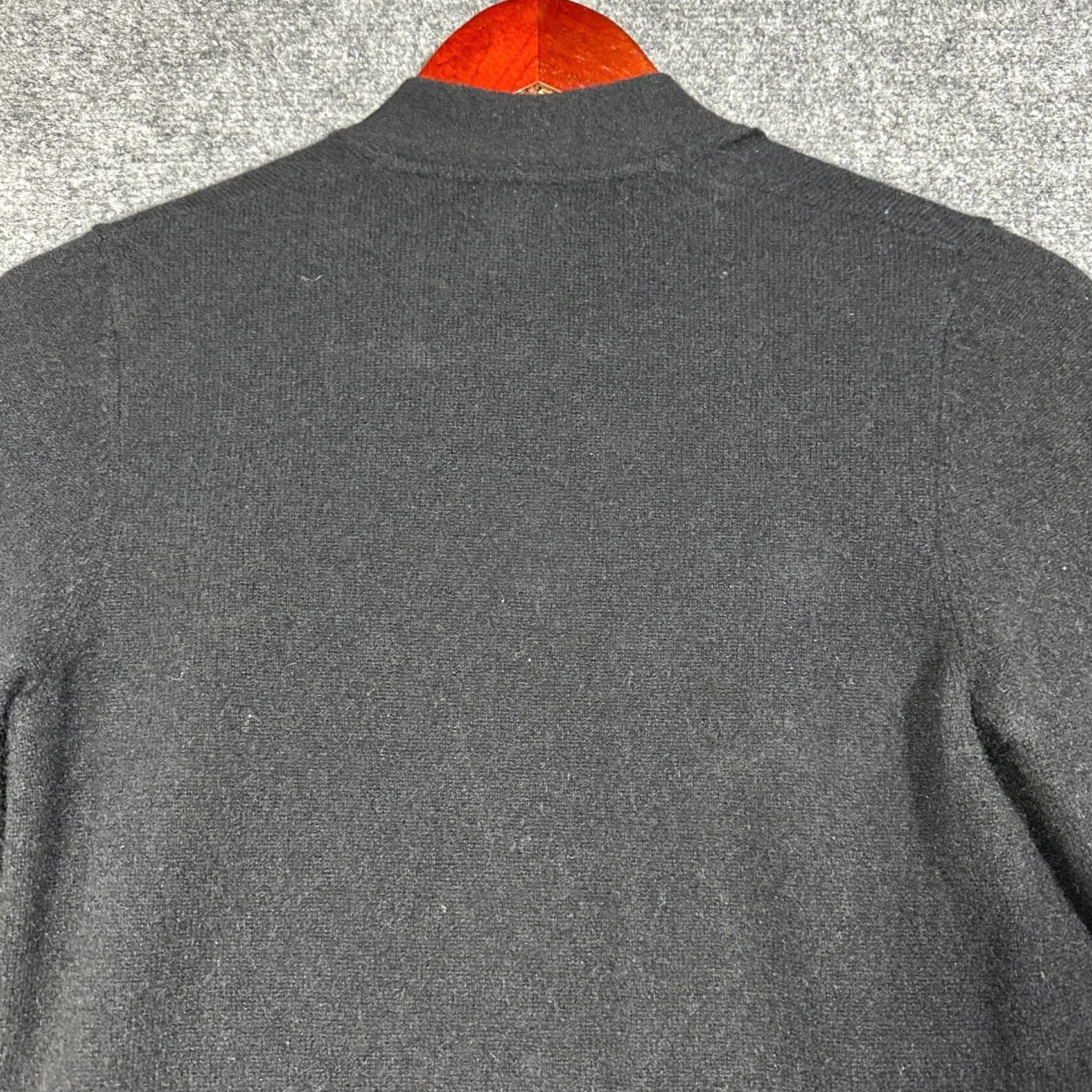 Vintage L.L Bean Sweater Womens PXS Black Cashmere Cardigan Open Front Pockets Size XS / US 0-2 / IT 36-38 - 8 Thumbnail