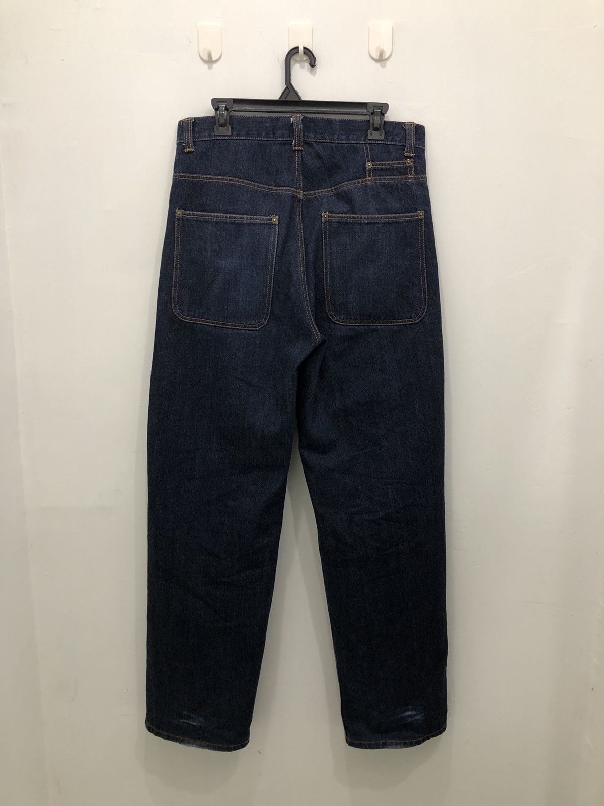 Japanese Brand Free Farm Hand 👖BIG PANTS👖 Japanese Denim Pants Loose Fit Size US 32 / EU 48 - 4 Thumbnail
