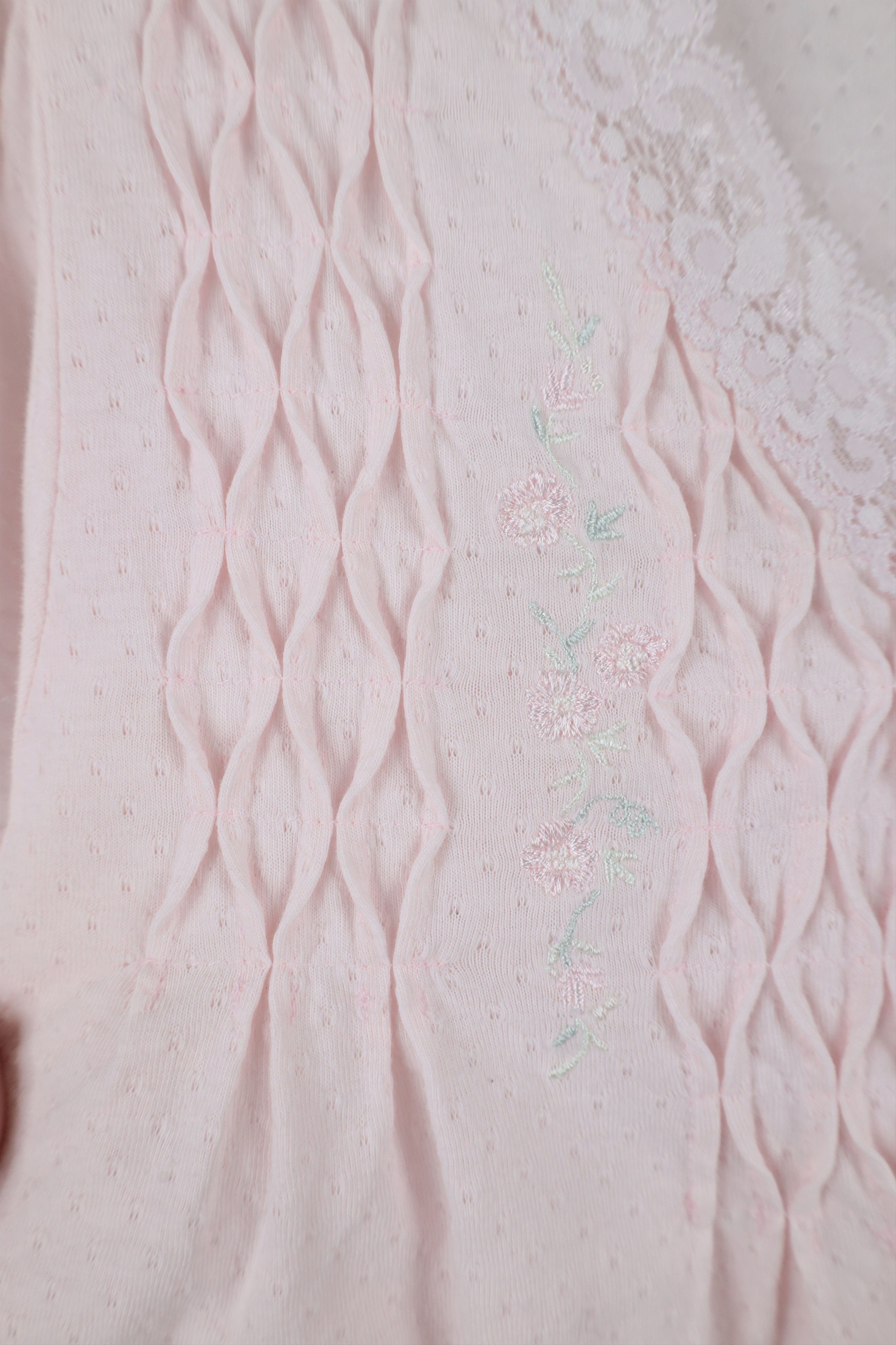 Vintage Vintage 90s Miss Elaine Lace Knit Ruffled Night Gown Shirt Size S / US 4 / IT 40 - 7 Thumbnail