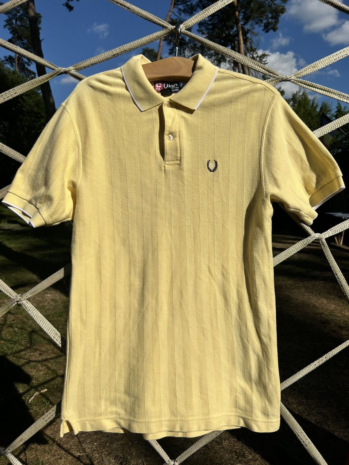 Chaps Ralph Lauren Chaps by Ralph Lauren Yellow Ribbed Cuff Polo Shirt size S Size US S / EU 44-46 / 1 - 1 Thumbnail