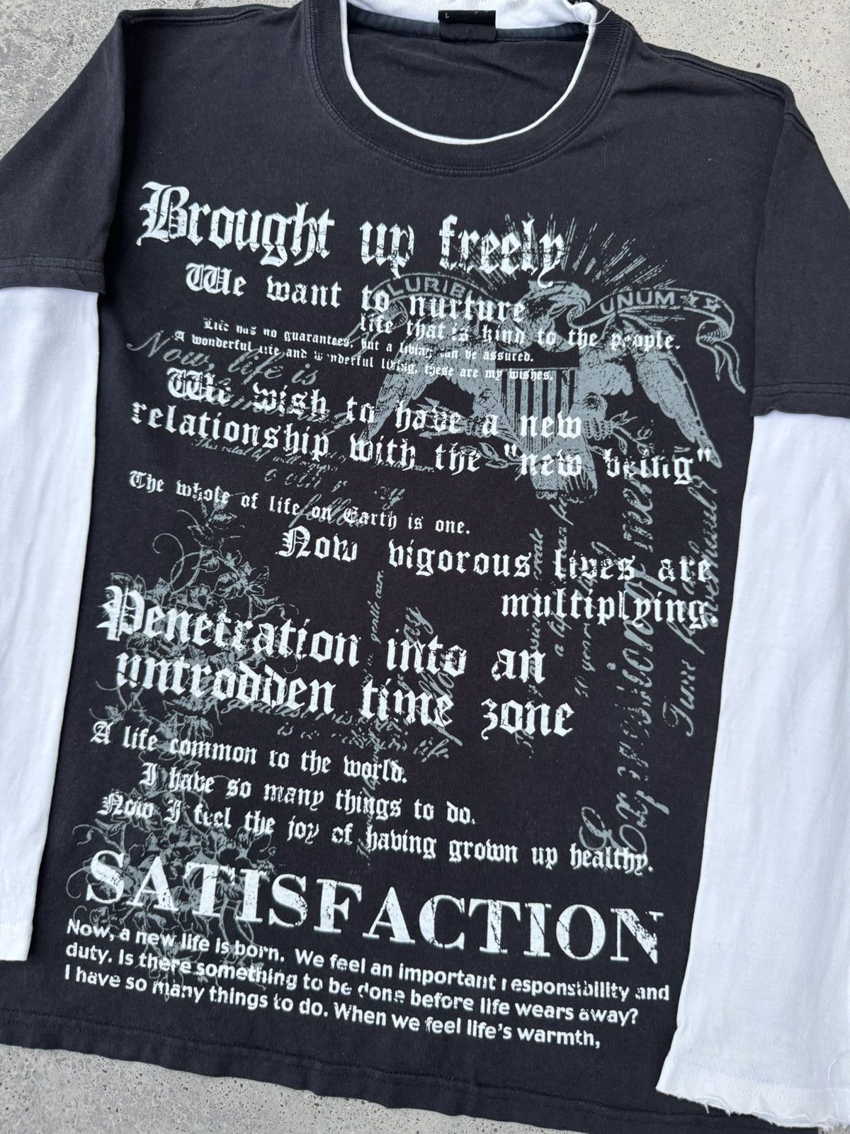 Japanese Brand 2000s Archival Wild Poem Double Layered Grunge Styled Size US M / EU 48-50 / 2 - 2 Thumbnail