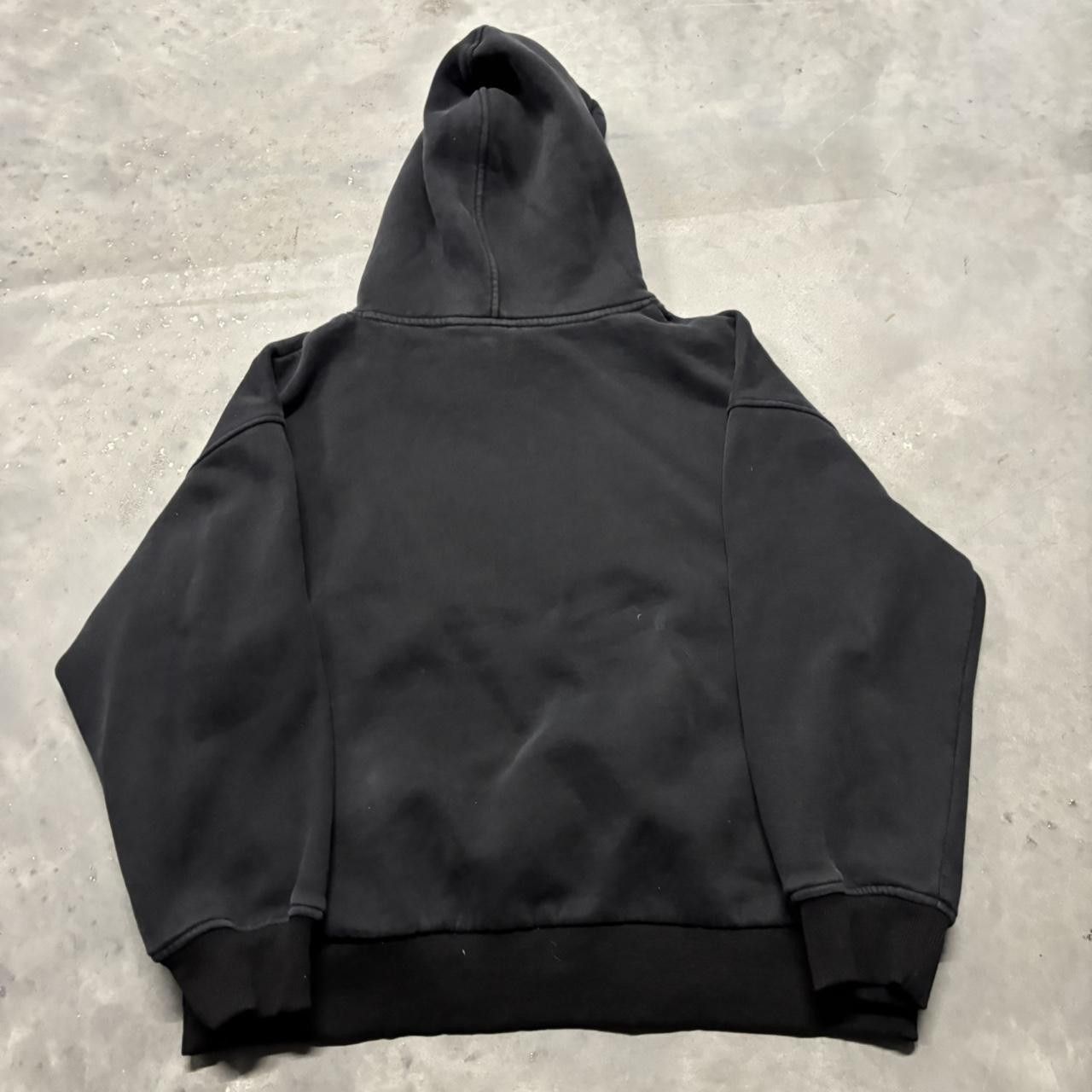 Japanese Brand × Vintage Crazy Vintage Y2K/2000s Black Blank Streetwear Boxy Essential Hoodie! Size US M / EU 48-50 / 2 - 7 Thumbnail