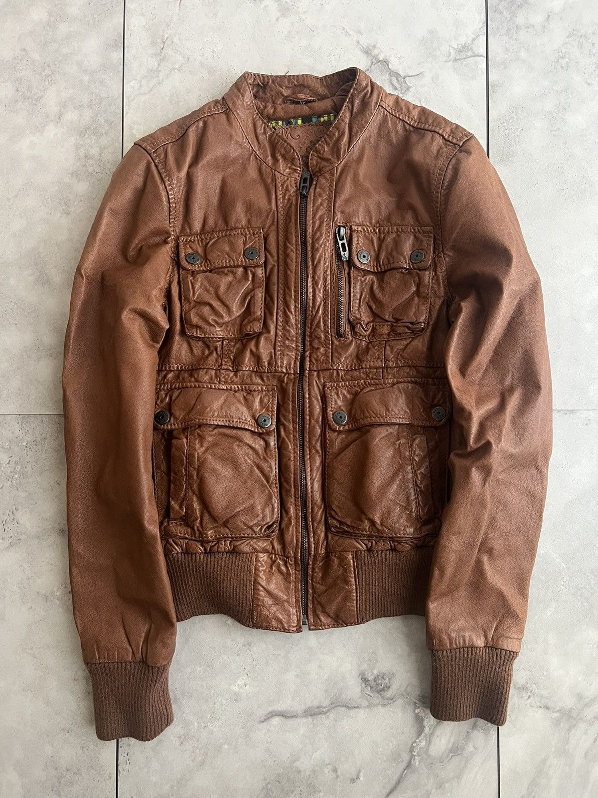 Japanese Brand Maze Vintage Aviator Leather Jacket Size US XS / EU 42 / 0 - 1 Thumbnail