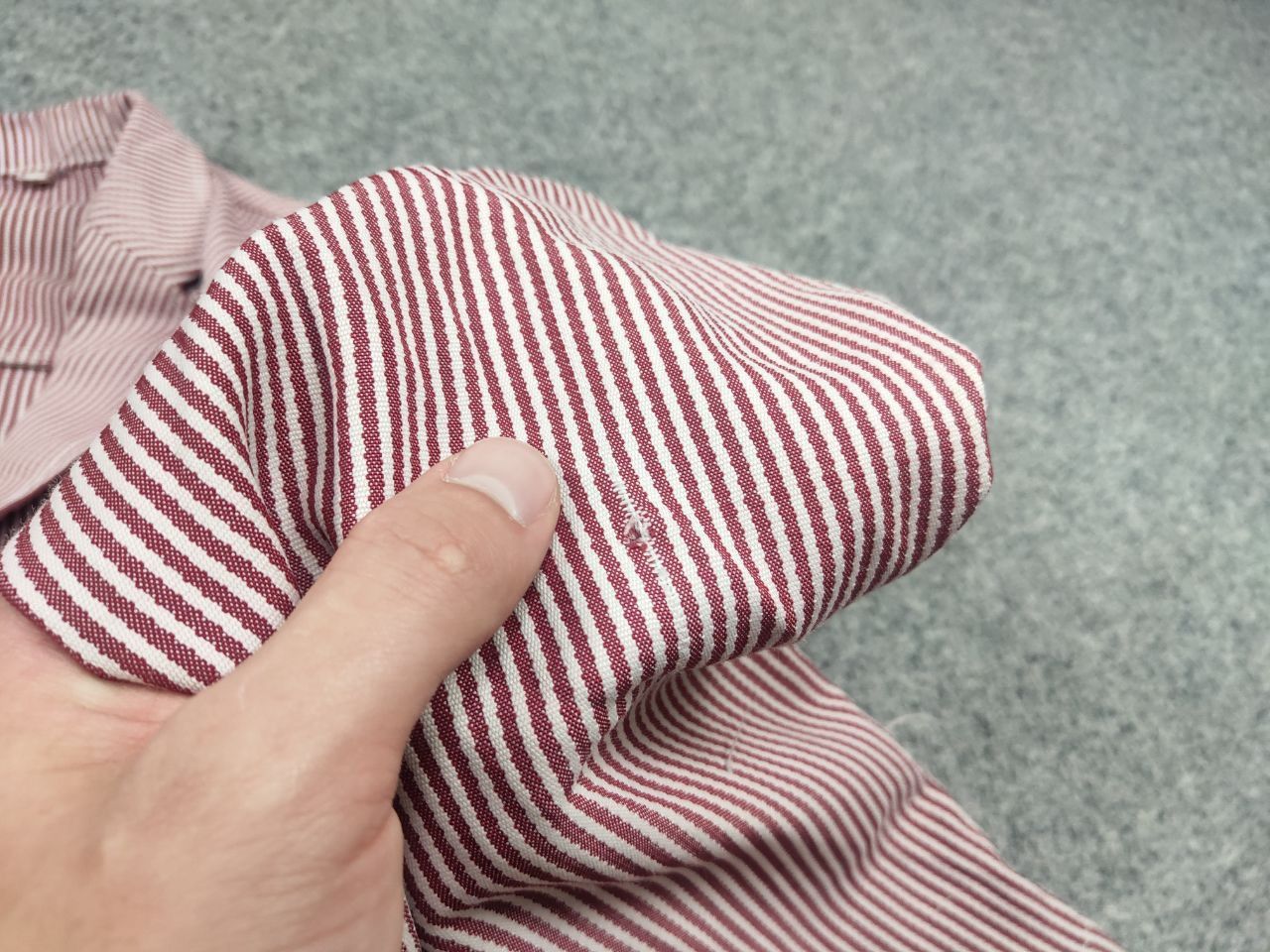 Vintage Vintage 70's Febvay Thin red stripe French Work Jacket Size US L / EU 52-54 / 3 - 14 Thumbnail