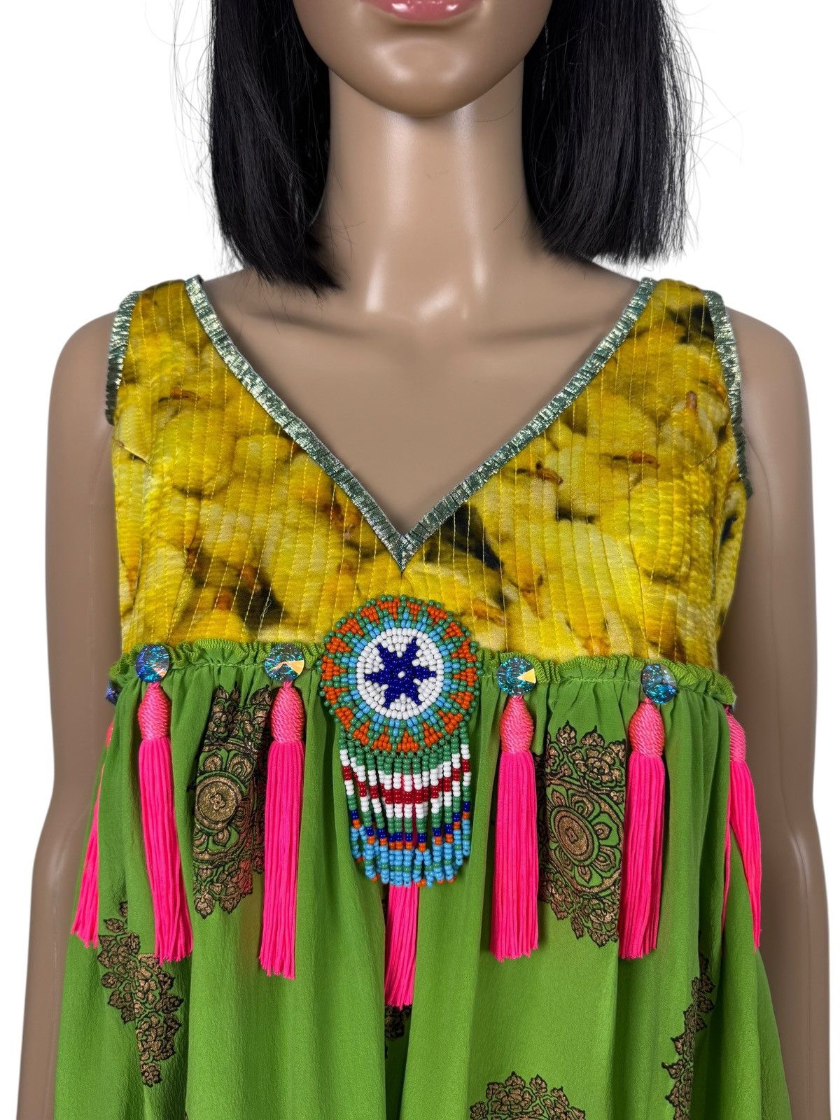 Manish Arora Manish Arora Silk Tank Blouse Pleated Decor size M Size M / US 6-8 / IT 42-44 - 3 Thumbnail