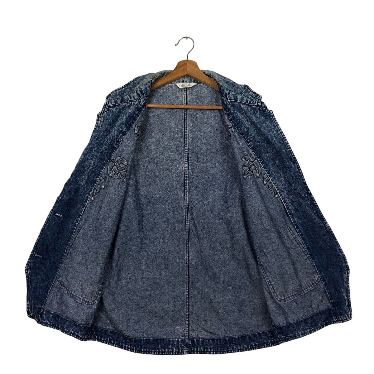 Japanese Brand 📌Vintage Denim Jacket Mireille Embroidery Issey Miyake Size US L / EU 52-54 / 3 - 13 Thumbnail
