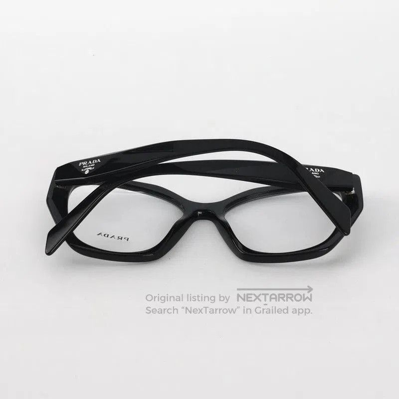 Prada Prada Black Logo Frame Glasses. Size ONE SIZE - 4 Thumbnail