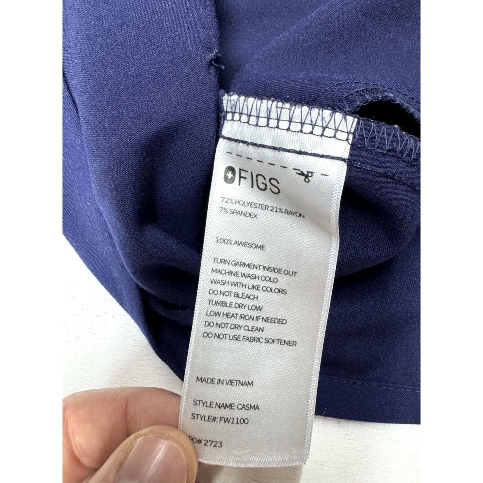 Vintage FIGS Catarina One-Pocket Scrub Top Blue Womens M V-Neck Nurse Medical Size M / US 6-8 / IT 42-44 - 6 Thumbnail