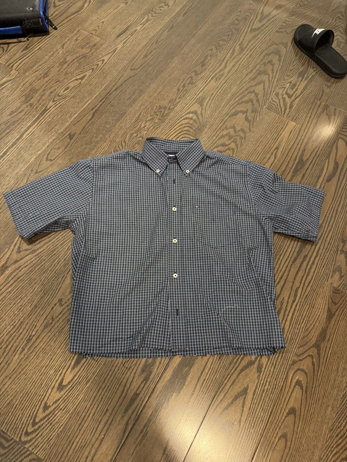 Tommy Hilfiger × Vintage TOMMY HILFIGER CROPPED BUTTON UP Size US S / EU 44-46 / 1 - 1 Thumbnail