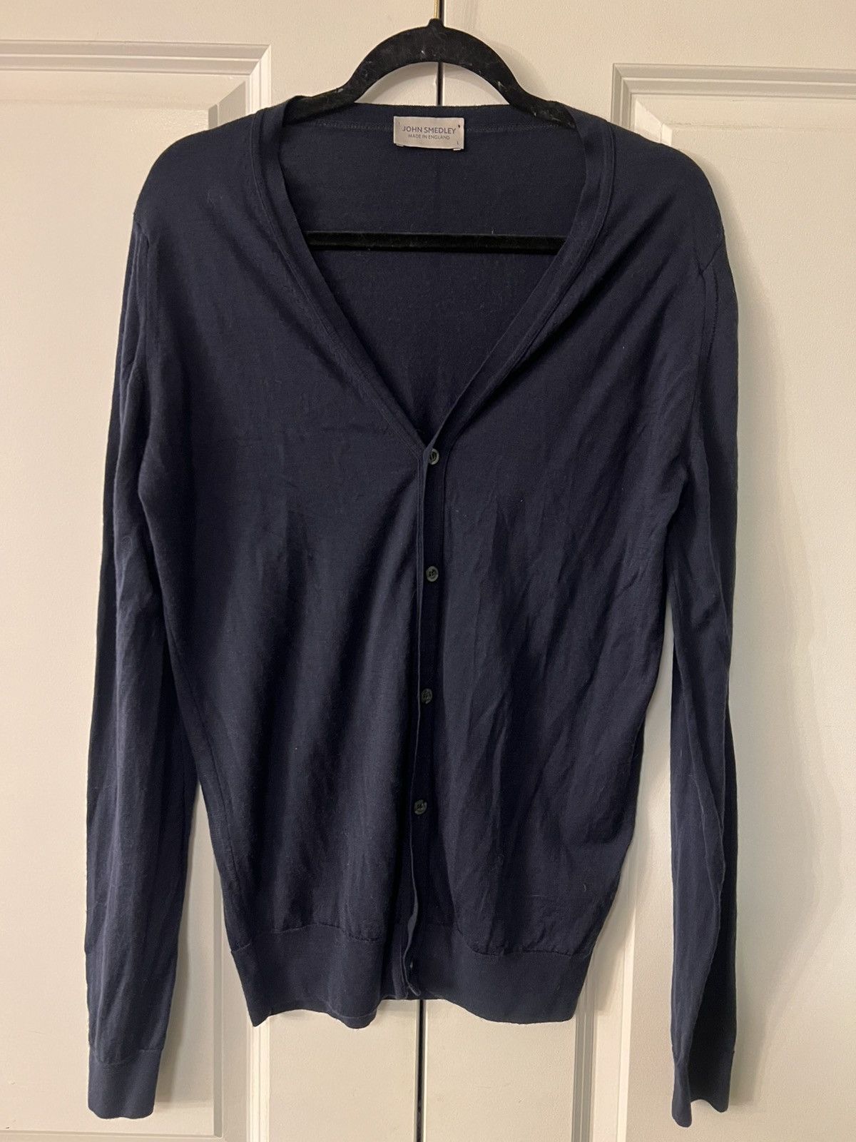 John Smedley John Smedley Men’s Wool Cardigan Size US L / EU 52-54 / 3 - 1 Thumbnail