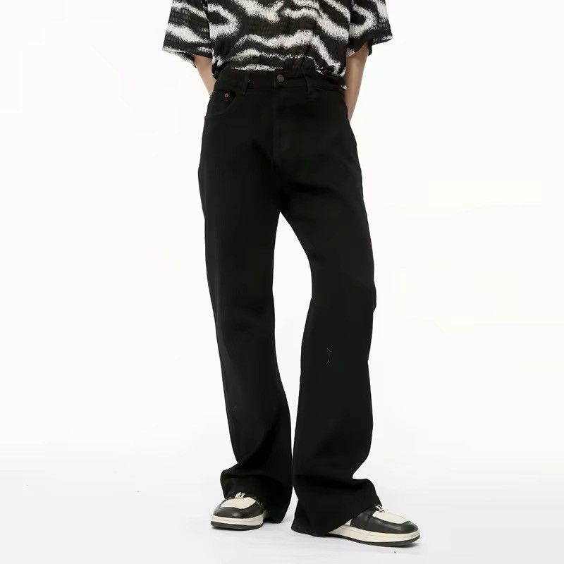 Jean × Vintage Casual straight black jeans pants Size US 34 / EU 50 - 1 Thumbnail