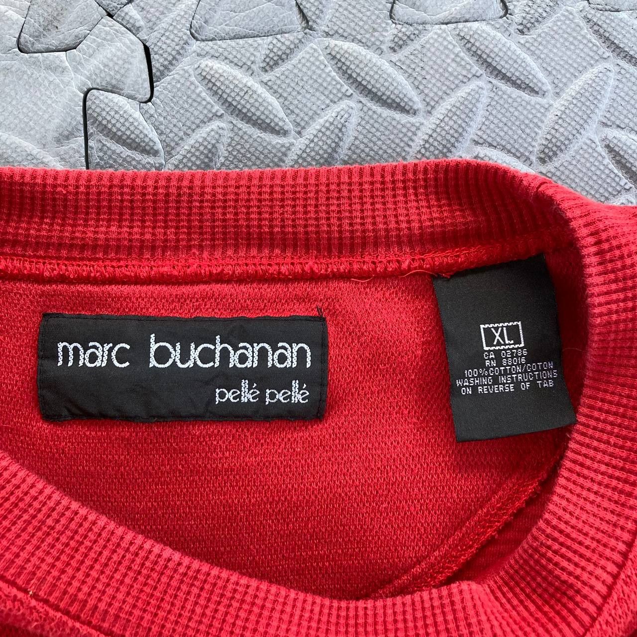 Marc Buchanan Vintage Spellout Embroidered Sweatshirt Size US XL / EU 56 / 4 - 9 Thumbnail