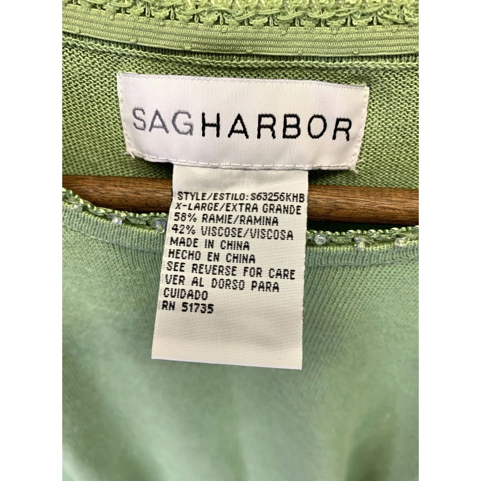 Vintage Sag Harbor Womens XL Green Knit Short Sleeve T-Shirt NWT Size 40" / US 18 - 6 Thumbnail