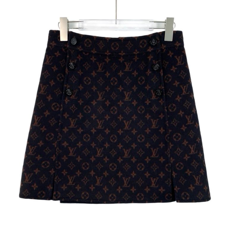 Louis Vuitton Louis Vuitton Brown presbyopic full print skirt Size 33" - 1 Thumbnail