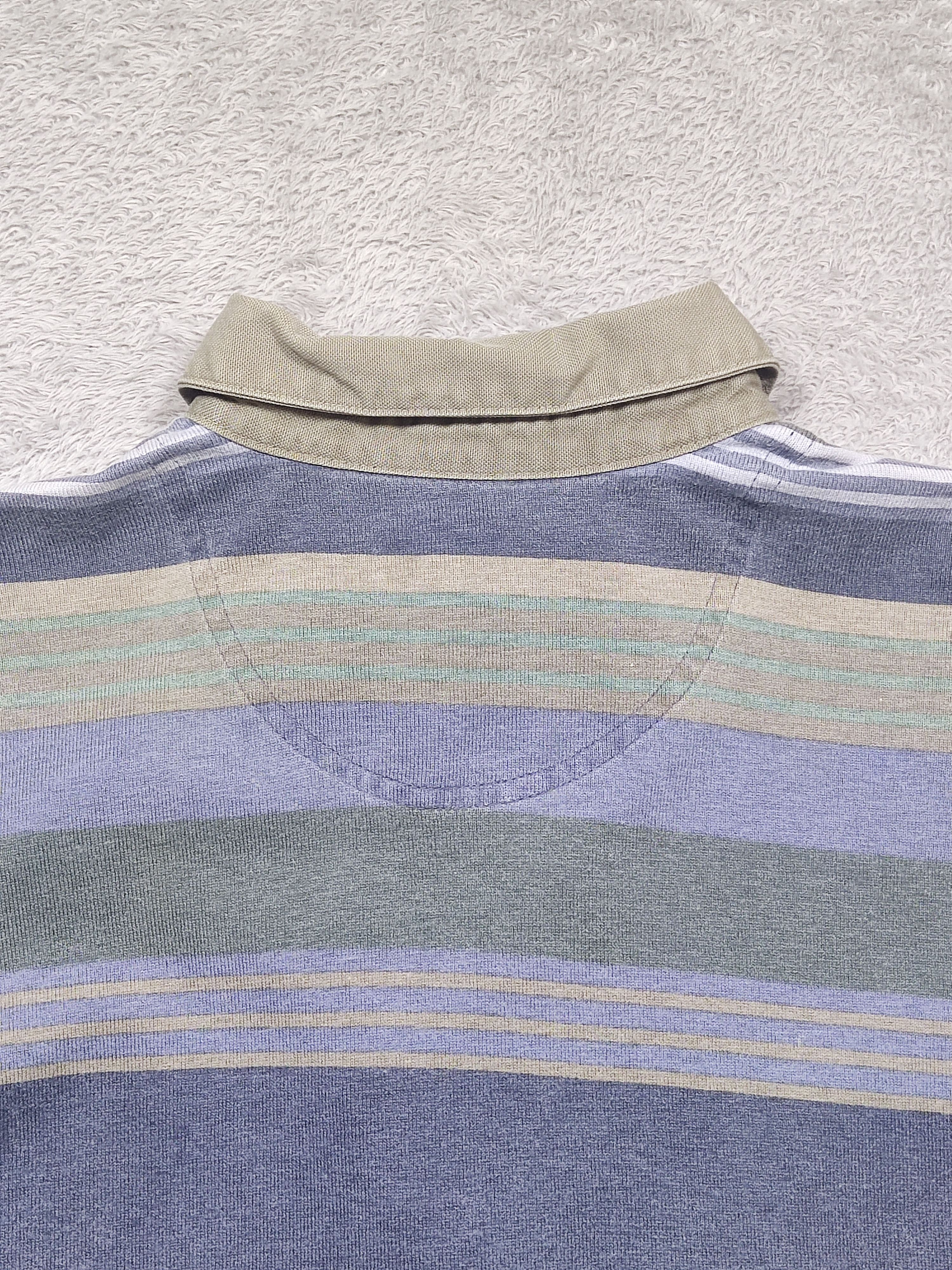 L.L. Bean Vintage LL Bean Striped 1/4 Zip Shirt Distressed Pullover Size US M / EU 48-50 / 2 - 5 Thumbnail