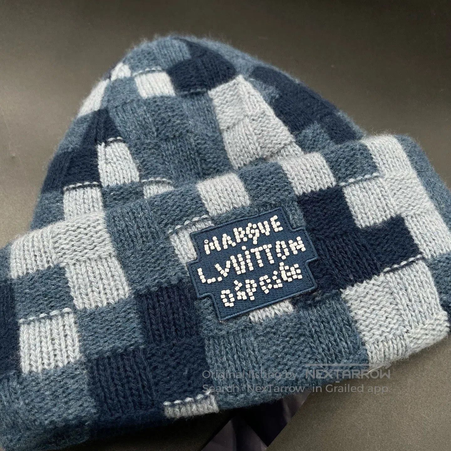 Louis Vuitton Louis Vuitton Checkered Beaded Logo Knit Hat. Size ONE SIZE - 2 Thumbnail