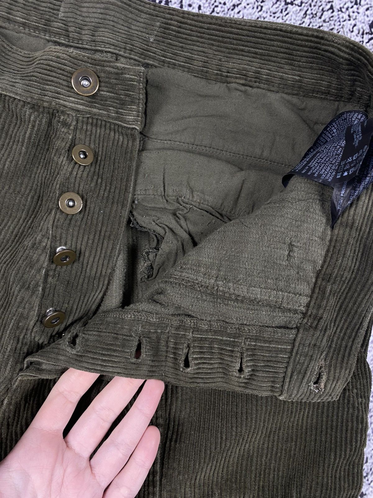 Vintage Vintage Y2K cargo corduroy cropped pants 00s streetwear Size US 30 / EU 46 - 4 Thumbnail
