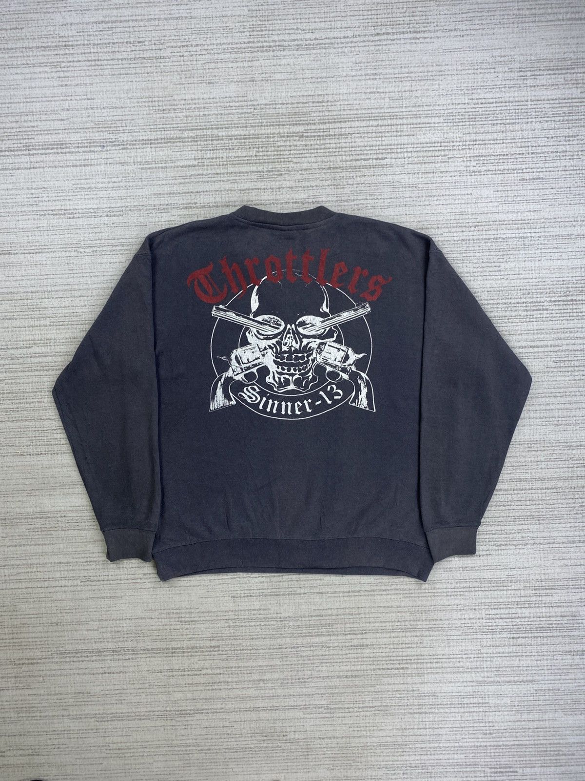 Bullet Noise 🔥Vintage Bullet Noise Skull Weapon Printed Sweatshirt Size US L / EU 52-54 / 3 - 1 Thumbnail