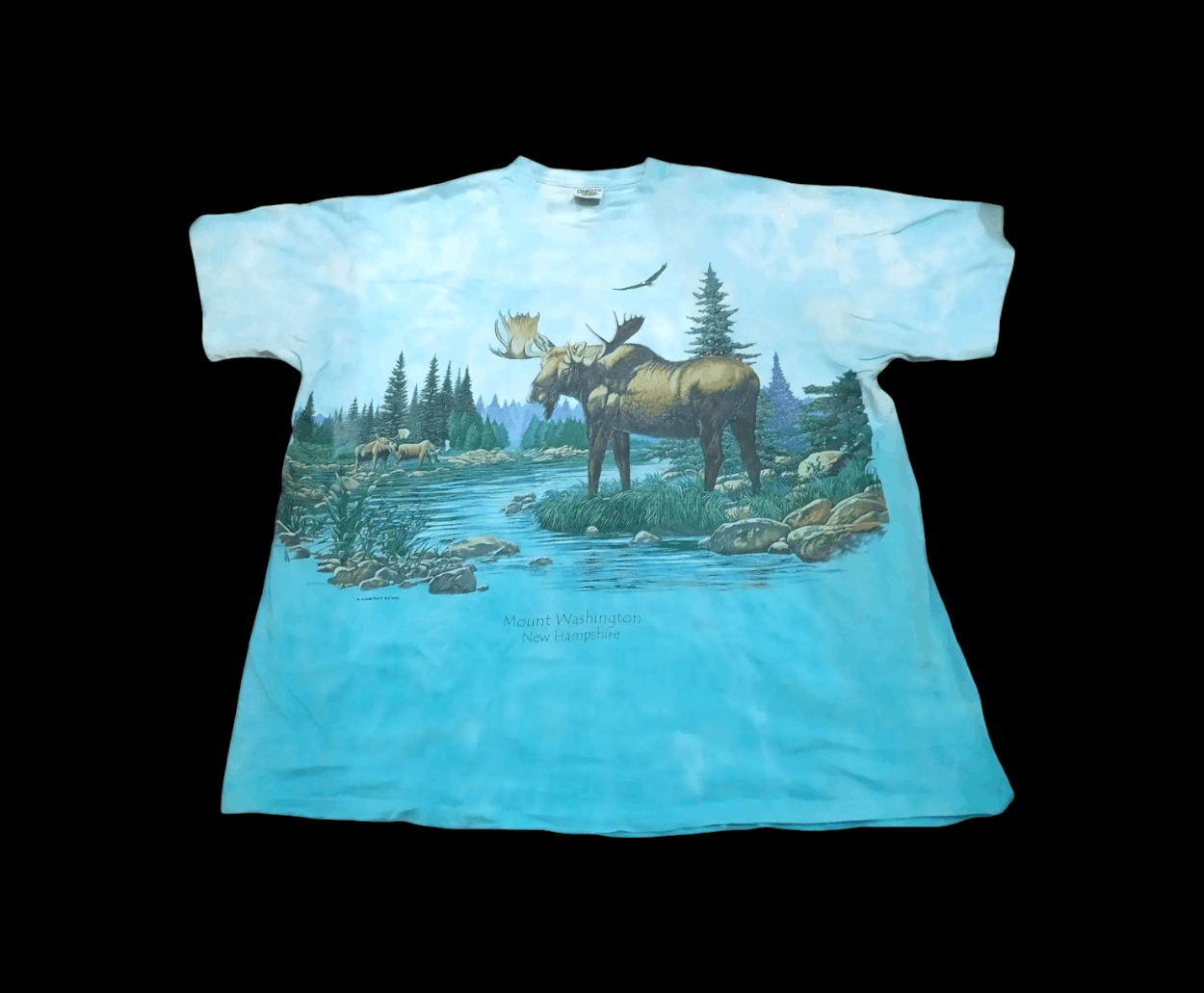 🔥ONEITA tag🔥 Art habitat Deer print vintage 90's