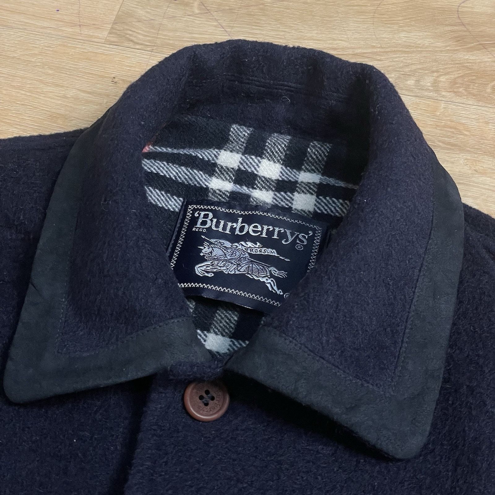 Burberry vintage burberry coat NOVA CHECK wool jacket mens blue navy Size US L / EU 52-54 / 3 - 17 Thumbnail