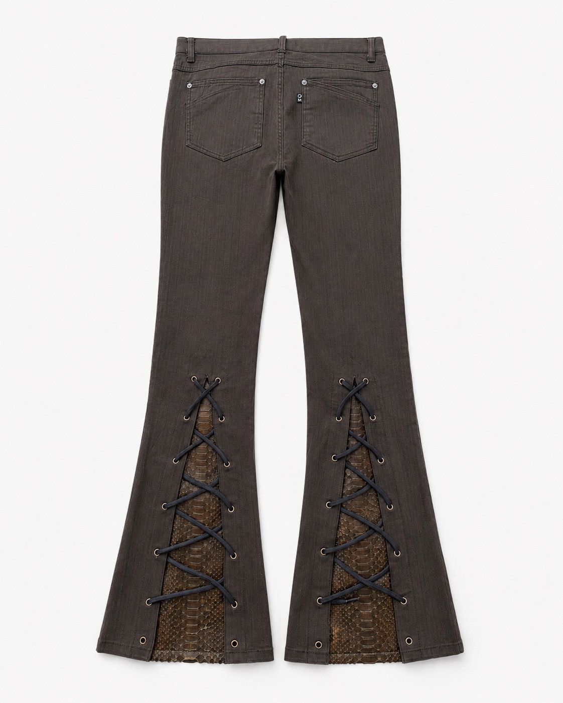 Japanese Brand Morgan lace up flare jeans Size US 29 - 2 Thumbnail