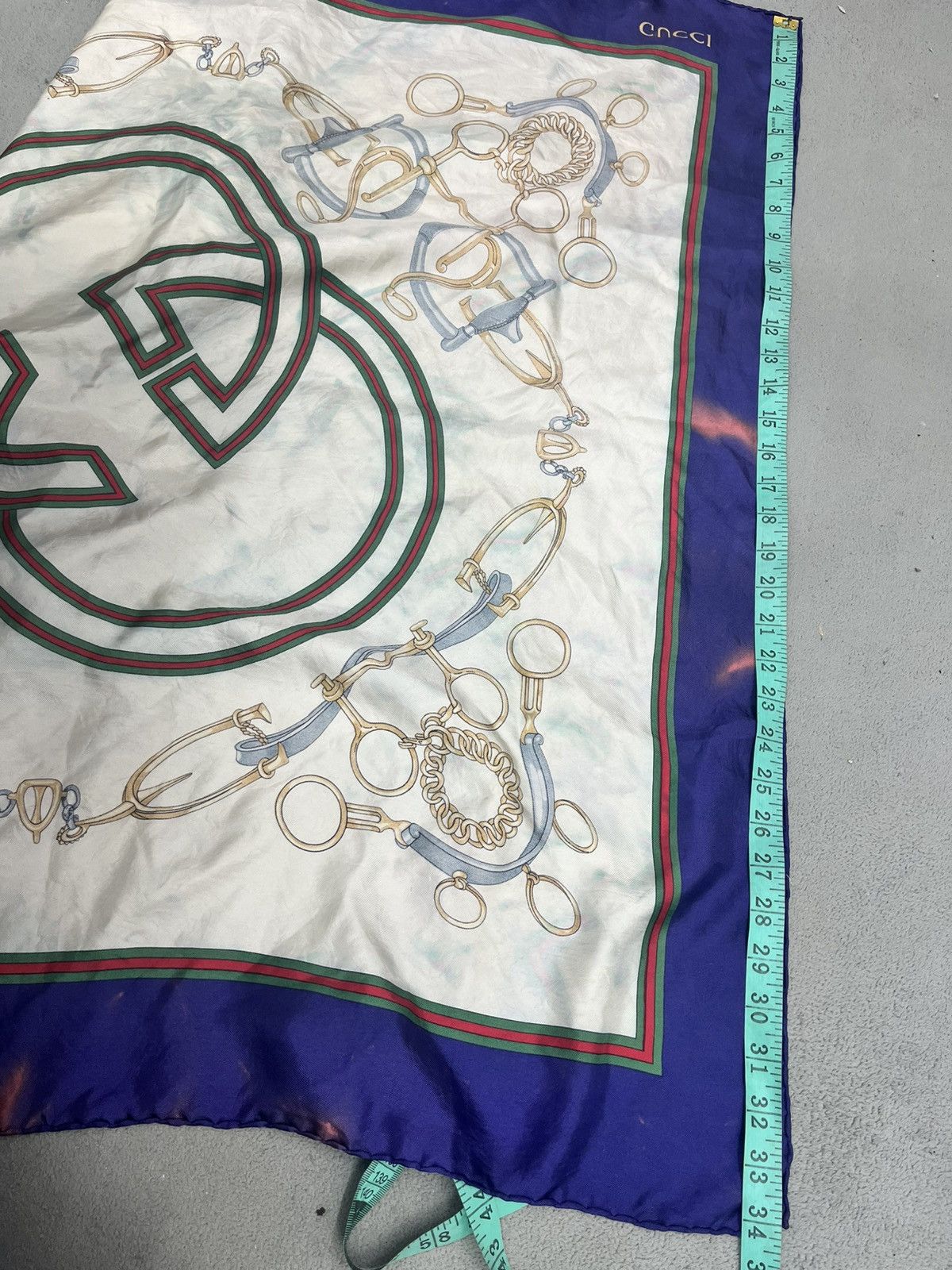 Gucci VTG GUCCI SILK HORSEBIT SCARF Size ONE SIZE - 7 Thumbnail