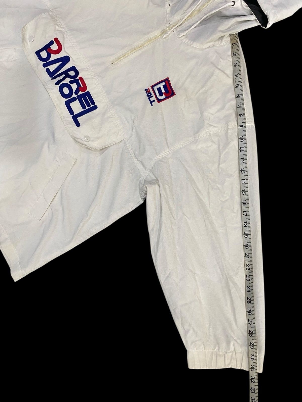 Japanese Brand Vintage BARREL ROLL Hoodie Anorak Cotton White Size US M / EU 48-50 / 2 - 13 Thumbnail