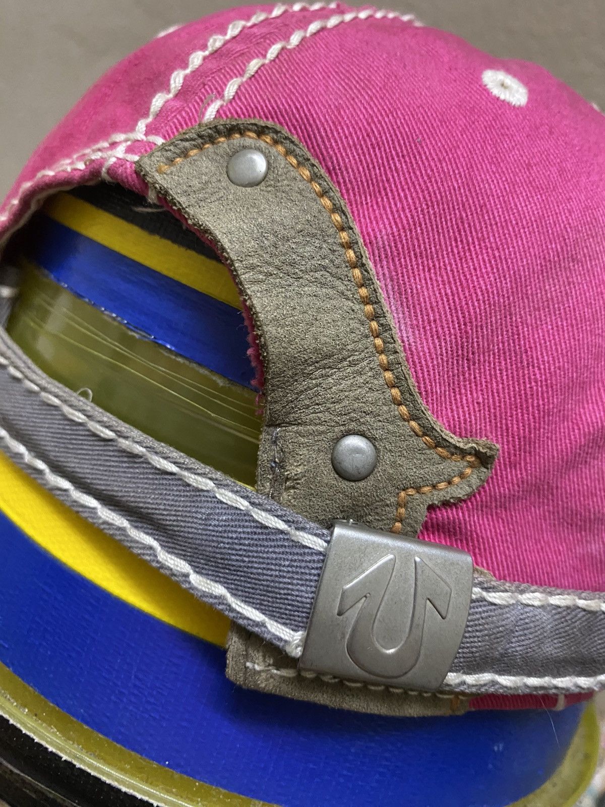 True Religion True Religion vintage hat Y2K white pink leather patch Size ONE SIZE - 4 Thumbnail