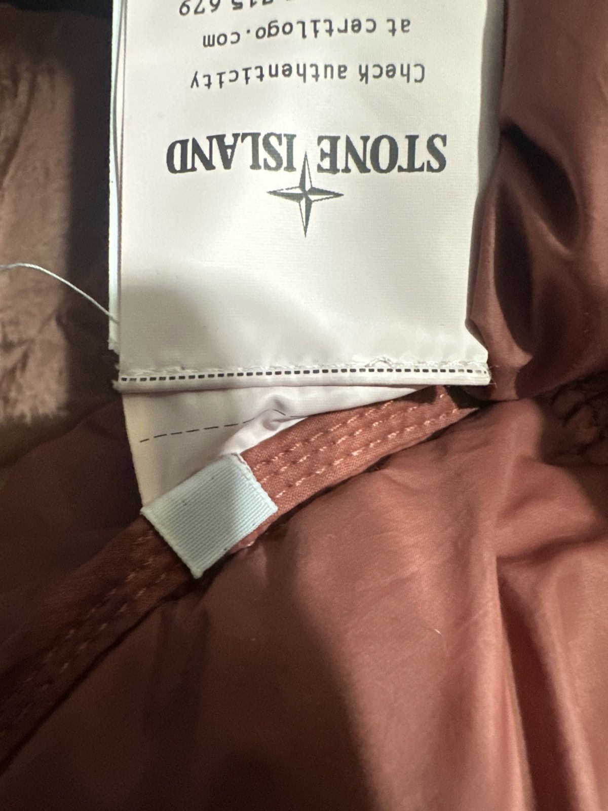 Stone Island red brick puffer
