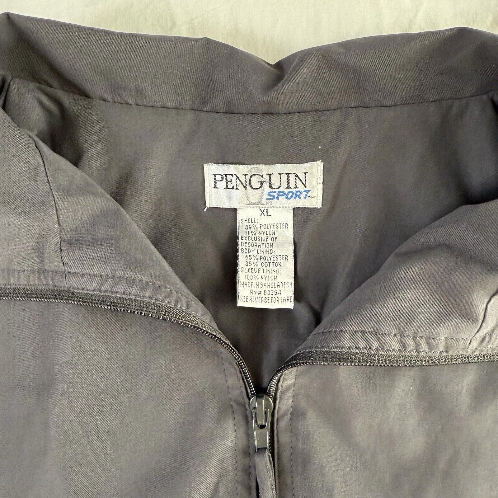 Designer Vintage Penguin Sport Windbreaker Jacket Size XL Gray Size US XL / EU 56 / 4 - 2 Thumbnail