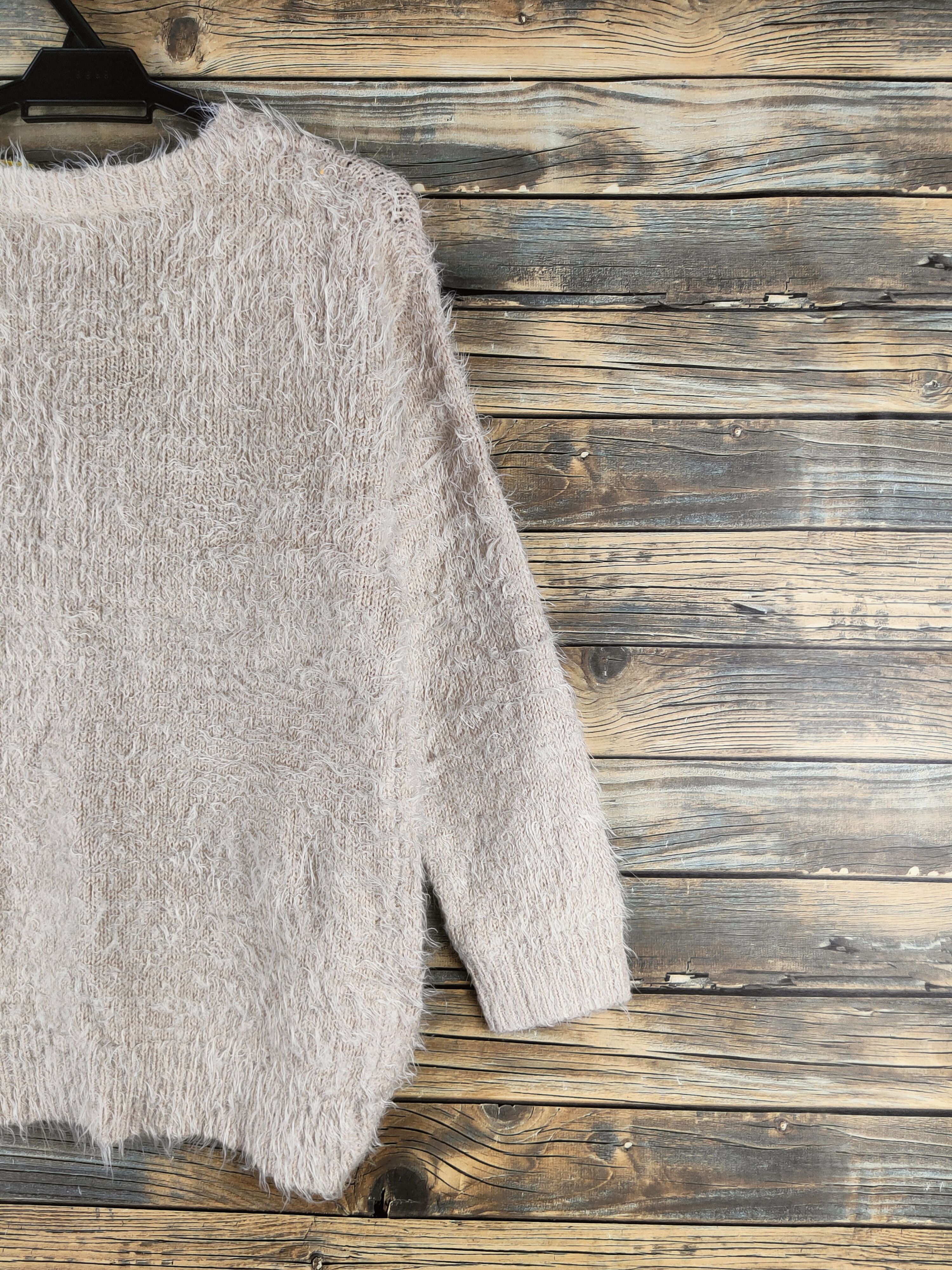 Japanese Brand DL One Way Light Peach Fur Mohair Knitwear #46-462 Size M / US 6-8 / IT 42-44 - 8 Thumbnail