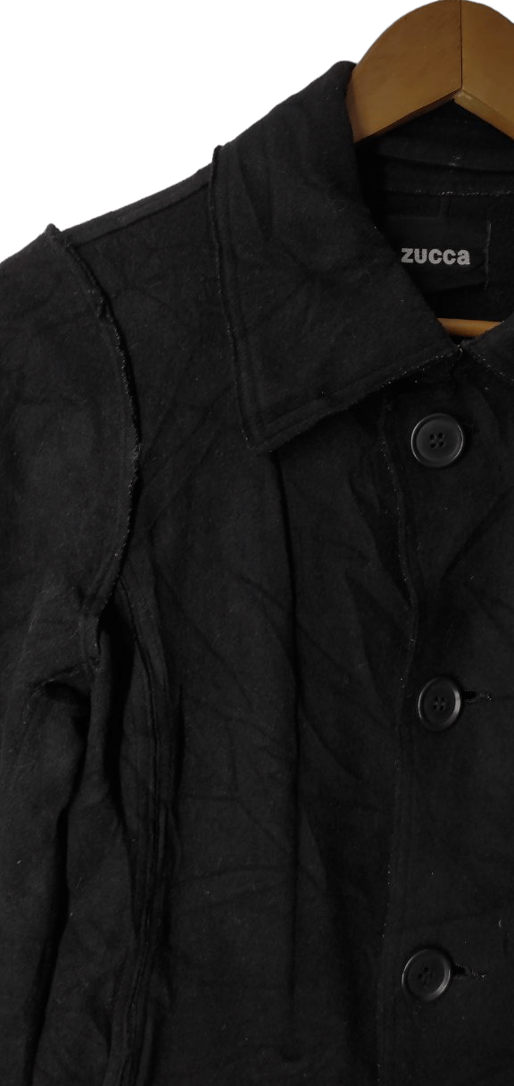 CABANE de ZUCCa ZUCCA BY ISSEY MIYAKE WOOL PEACOAT JACKET Size S / US 4 / IT 40 - 9 Thumbnail