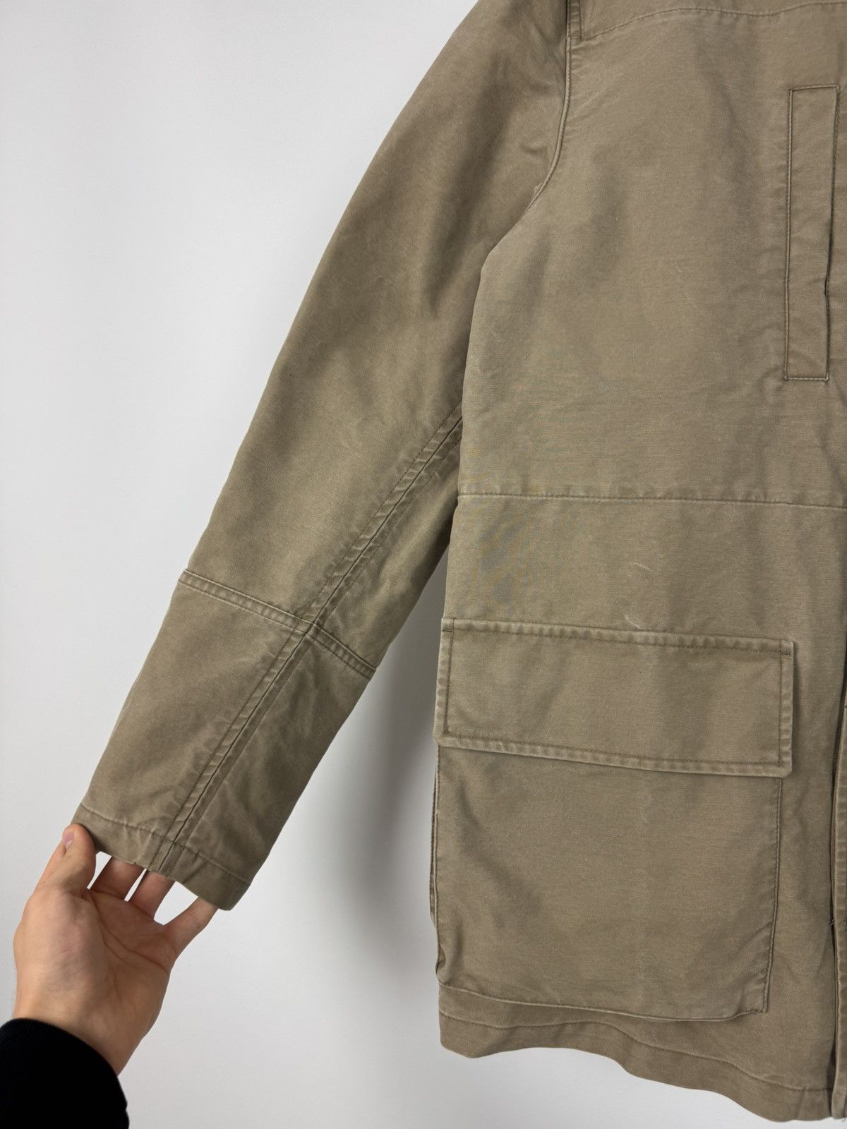 Allsaints AllSaints Bedard Washed Cotton Midi Jacket Size US M / EU 48-50 / 2 - 10 Thumbnail