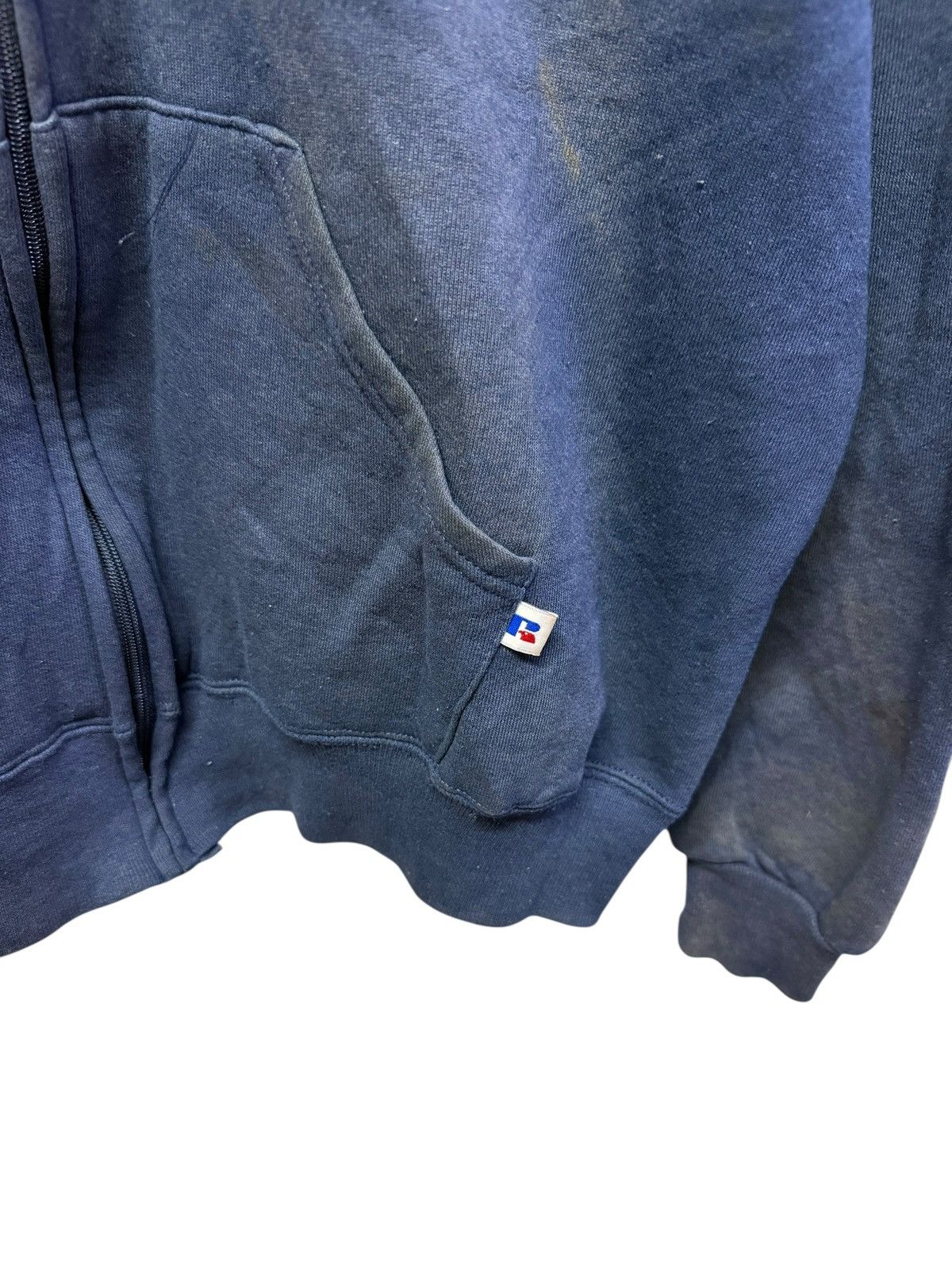 Russell Athletic Vintage Russell Atletic Zipper Hoodie Distressed Size US XL / EU 56 / 4 - 4 Thumbnail