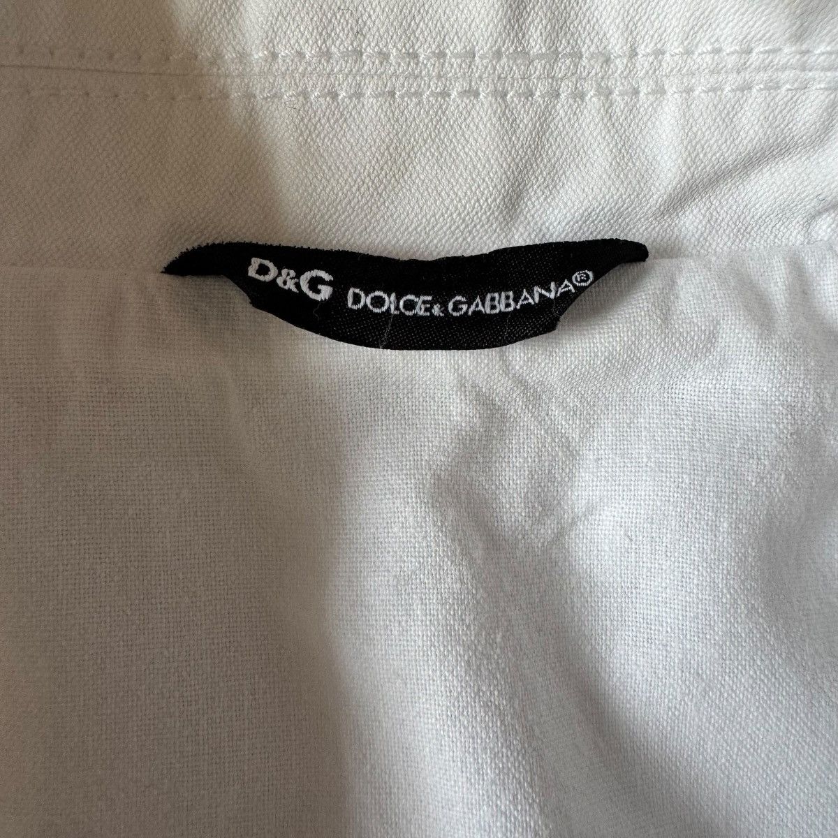 Dolce & Gabbana Dolce & Gabbana White Cotton Single Breast Coat Size 46S - 10 Thumbnail