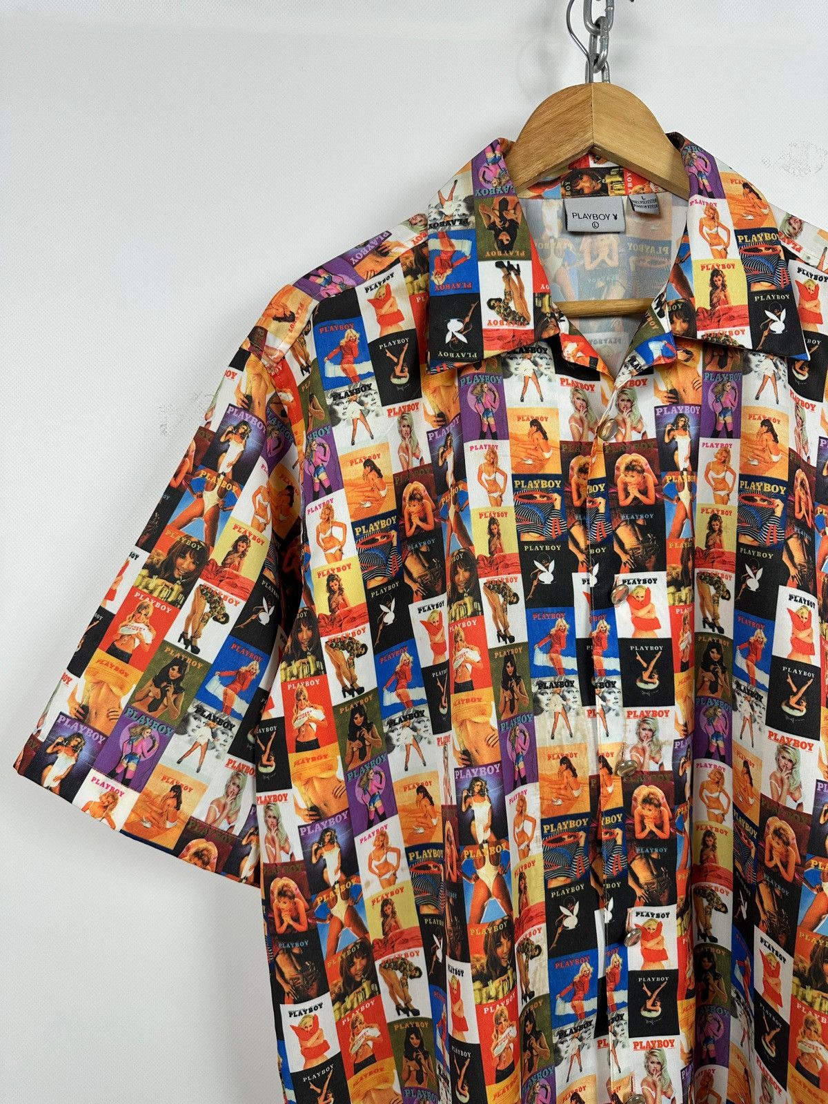 Playboy Vintage Playboy Magazine Cover All Over Print Button Shirt Size US L / EU 52-54 / 3 - 5 Thumbnail