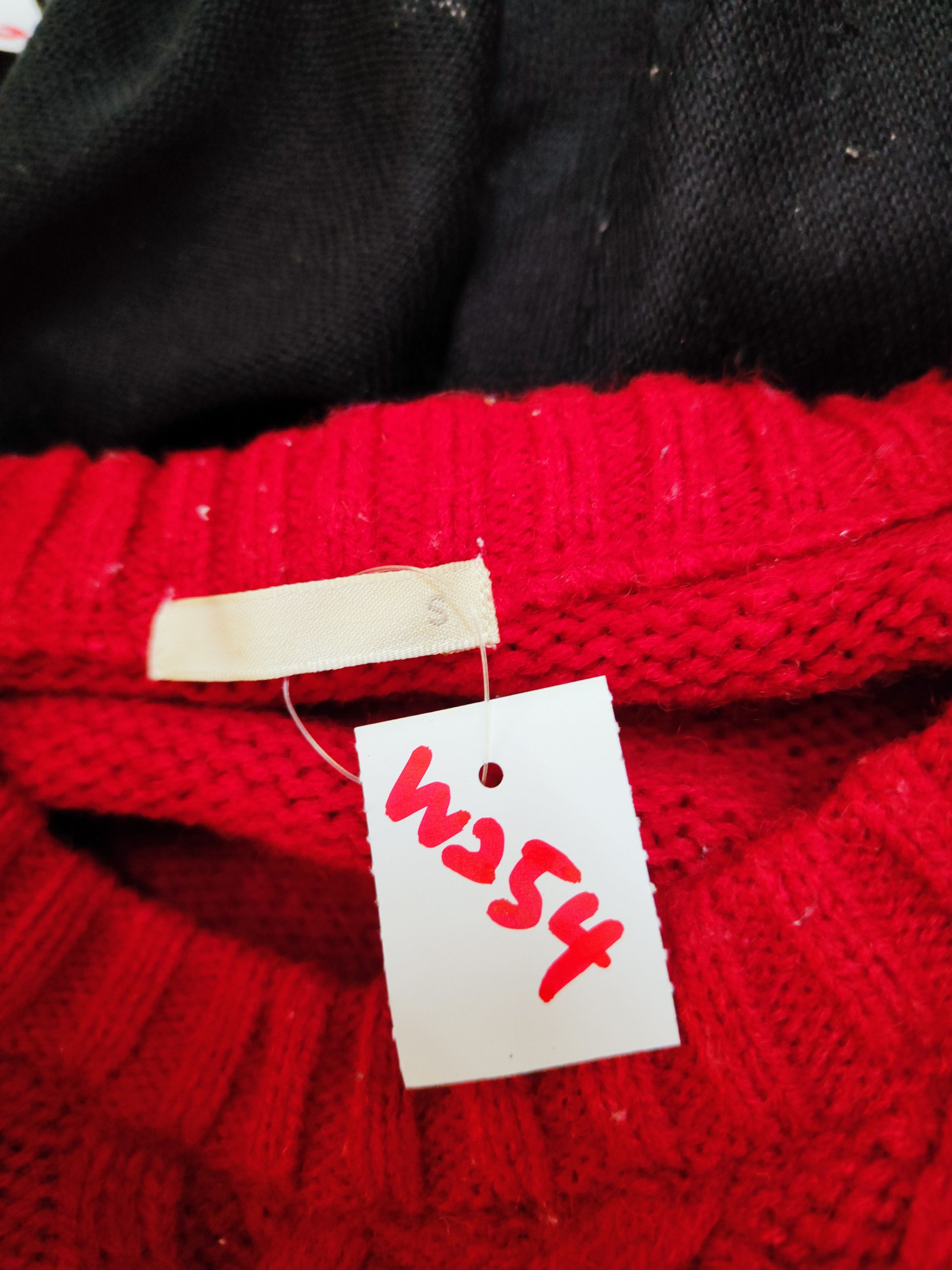 GU GU Red cable Knitwear Sweatshirts #W254 Size US S / EU 44-46 / 1 - 11 Thumbnail