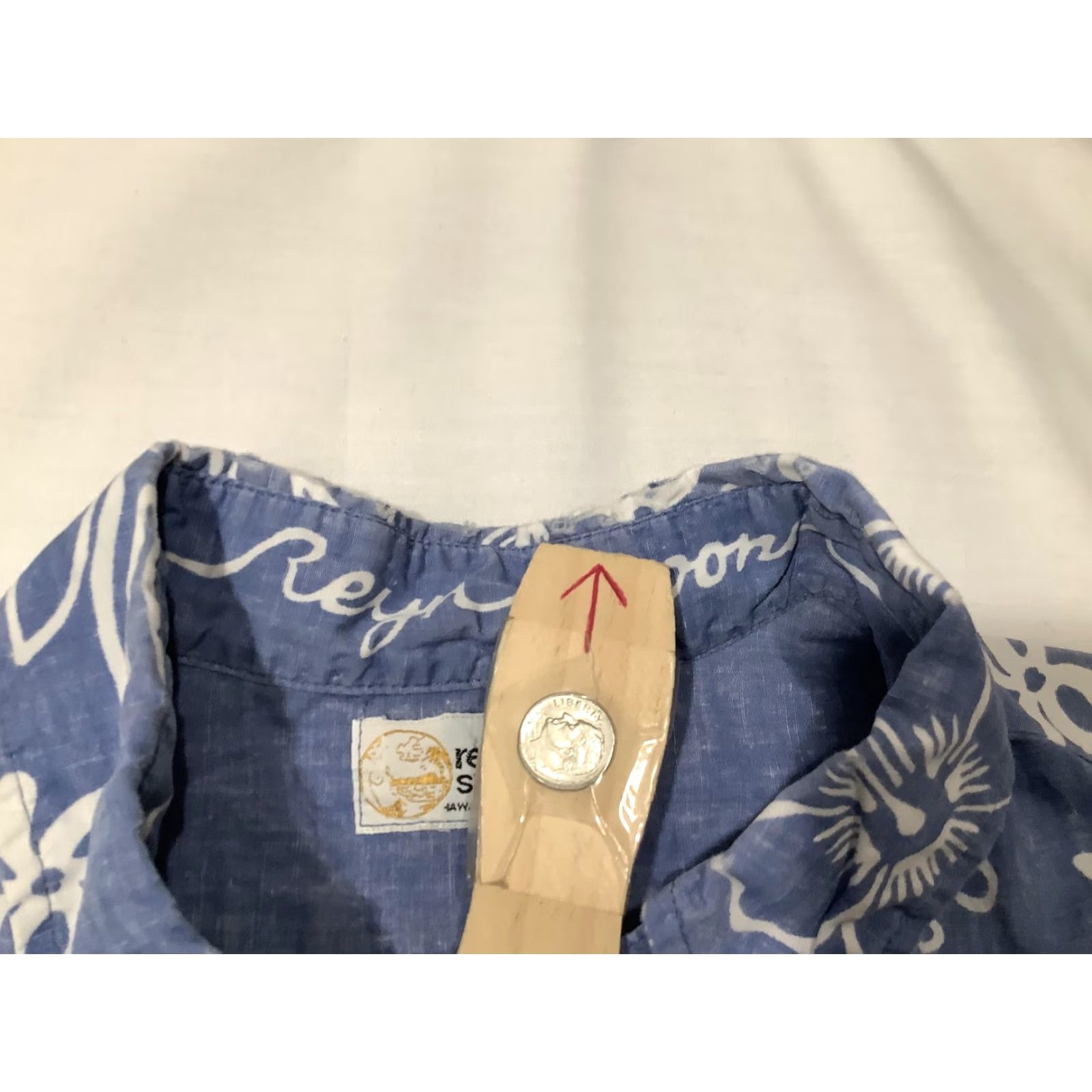 Reyn Spooner VINTAGE Reyn Spooner Shirt Mens Large Blue Chambray Hawaiian Floral Short Sleeve Aloha Size US L / EU 52-54 / 3 - 6 Thumbnail