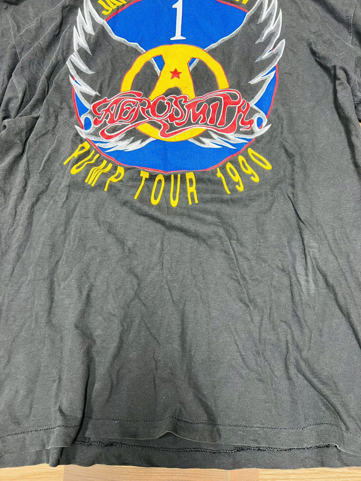 Aerosmith × Band Tees × Vintage Vintage Aerosmith Pump Tour 1990 Tee Size US XL / EU 56 / 4 - 12 Thumbnail