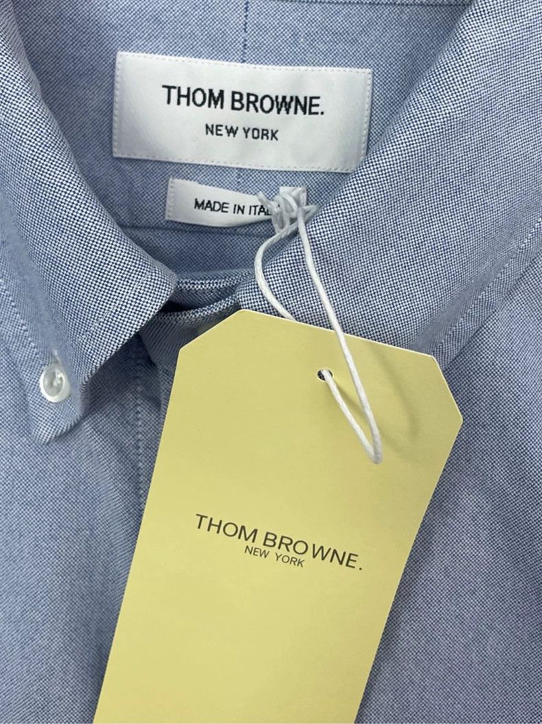 Thom Browne Thom Browne Size 2Long Sleeve Shirt with Blue Color Stripe Size US M / EU 48-50 / 2 - 7 Thumbnail