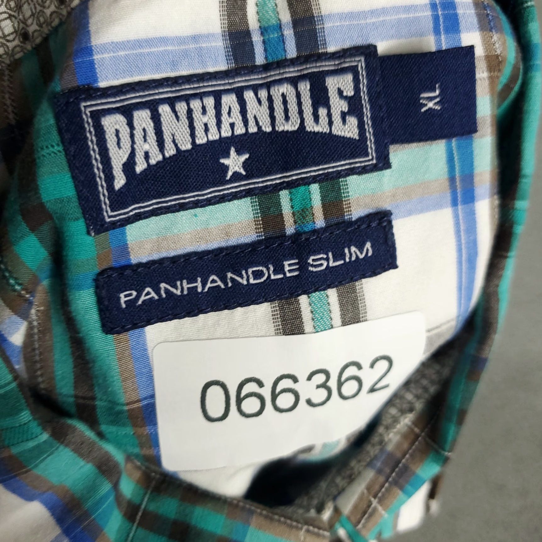 Vintage VINTAGE Panhandle Slim Shirt Mens XL Plaid Blue Green Button Up Long Sleeve Size US XL / EU 56 / 4 - 7 Thumbnail